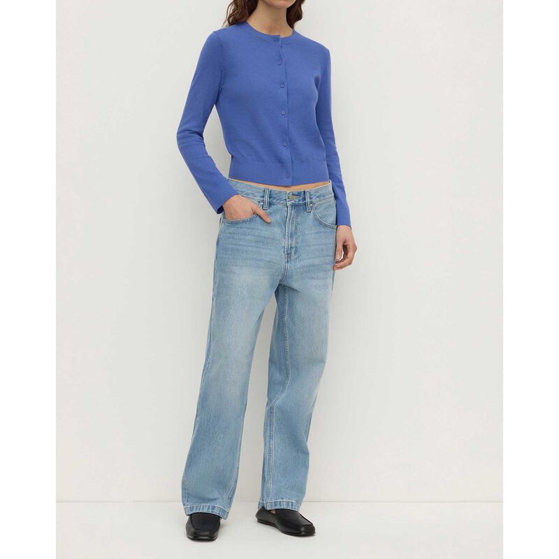 Assembly Label Orina Cotton Cashmere Cardigan New Blue image number 3